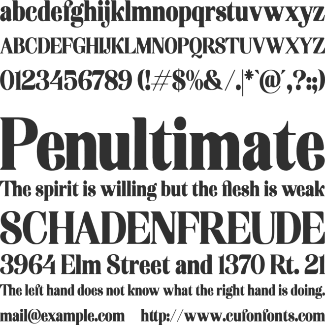 Geshina font preview