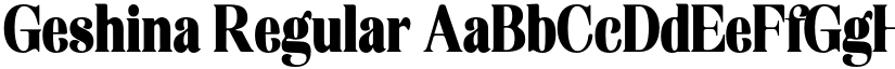 Geshina Regular font
