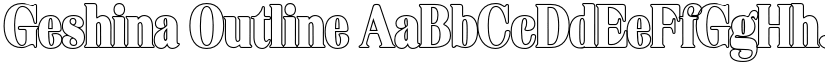 Geshina Outline font