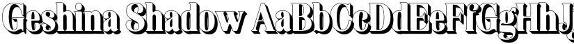Geshina Shadow font