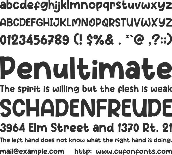 Green Smile font preview