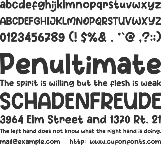 Green Smile font preview