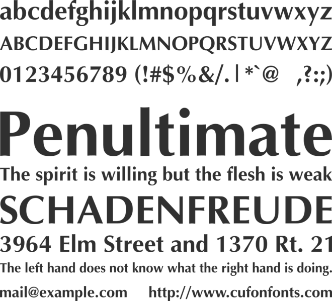 AGOpus font preview