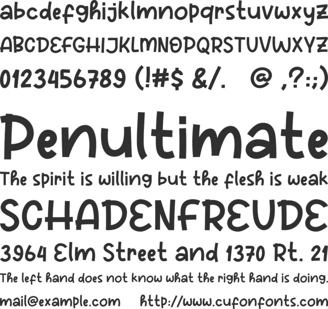 Cheese Smile font preview