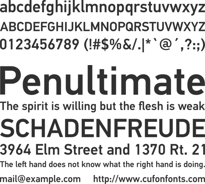 PF DinText Pro Medium font preview