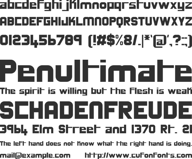 Rainbow font preview