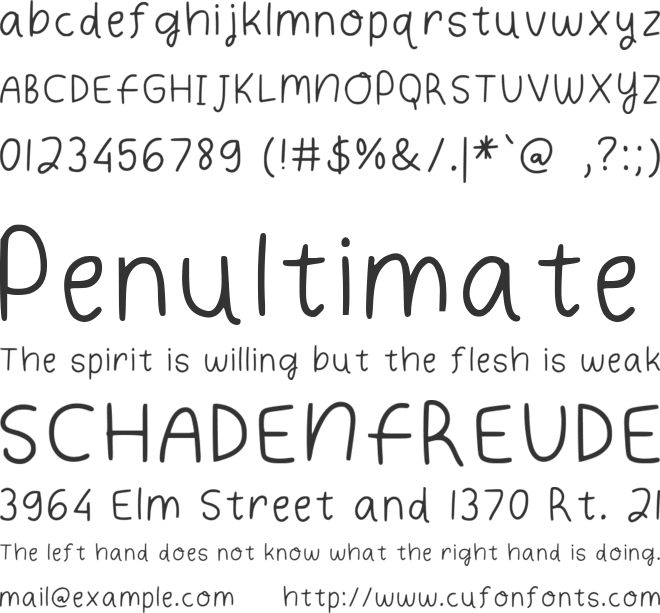 Sunshine font preview