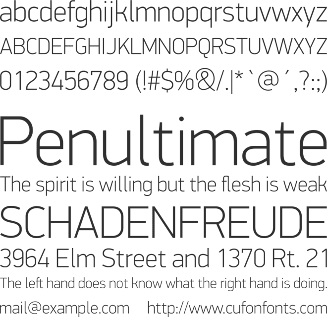 PF DinDisplay Pro Thin font preview