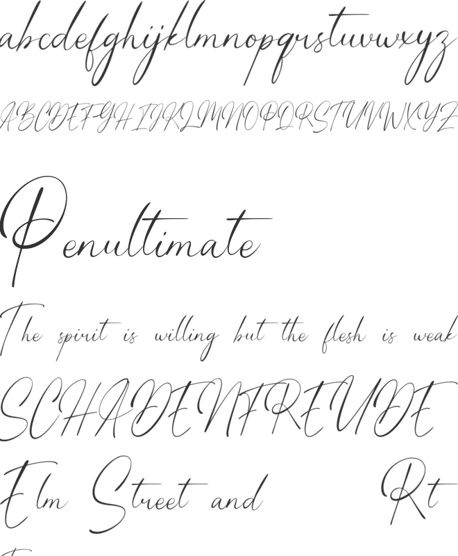 Willonita font preview