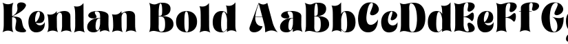 Kenlan Bold font