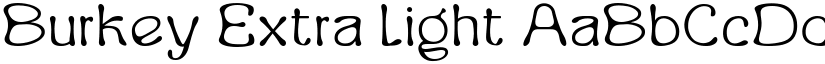 Burkey Extra Light font