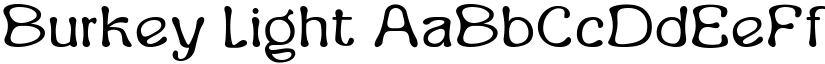 Burkey Light font