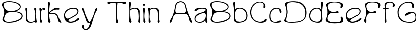 Burkey Thin font