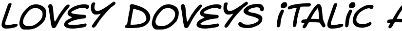 Lovey Doveys Italic font