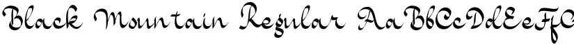 Black Mountain Regular font