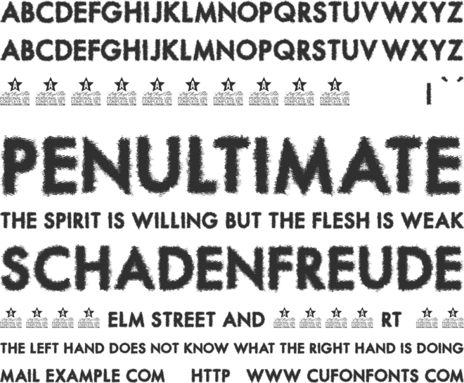 ENGRAVE TYPE PERSONAL USE font preview