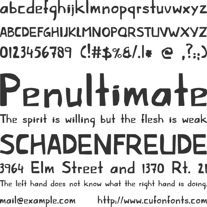 This Little Piggy font preview