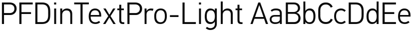 PF DinText Pro Light font download