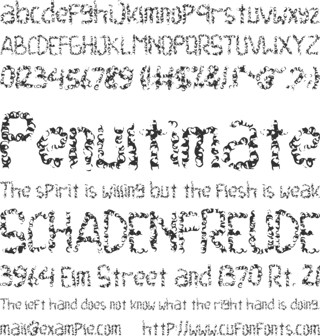 Funny Easter font preview