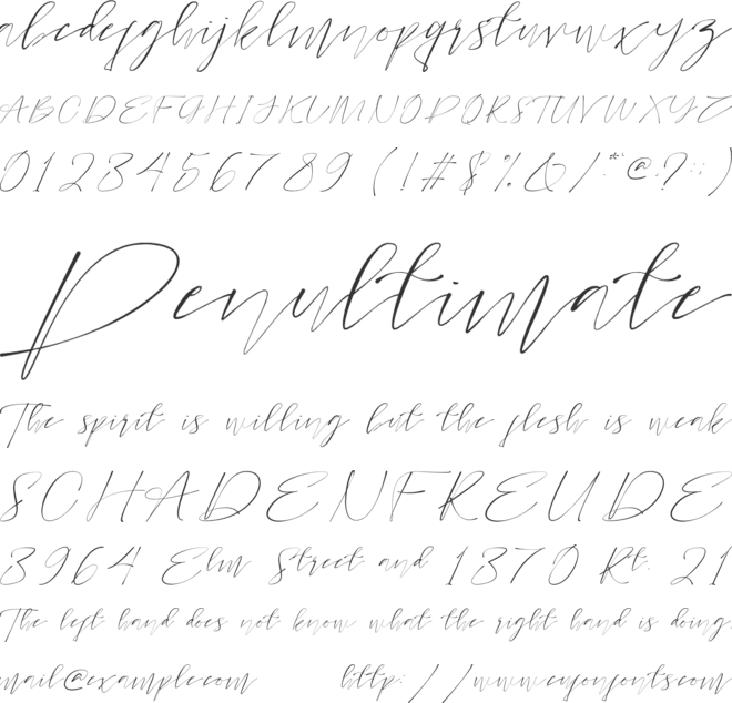 Tramelly font preview