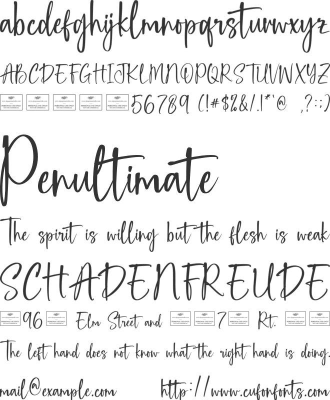 Jubilation font preview