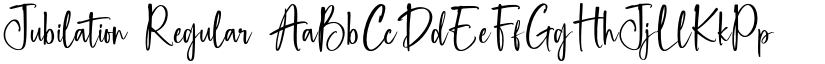 Jubilation Regular font