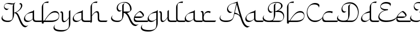 Kabyah Regular font