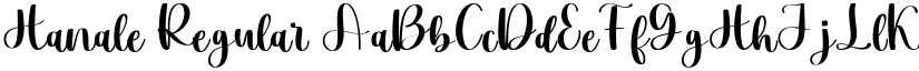 Hanale Regular font