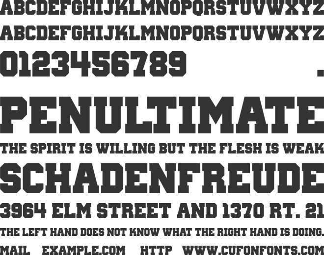 Wanted M54 font preview