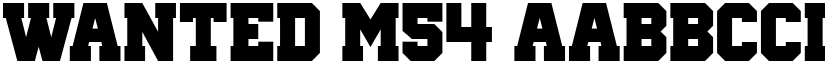 Wanted M54 font