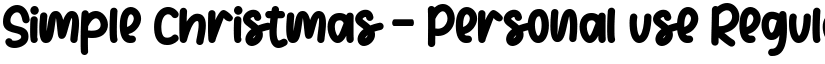 Simple Christmas - Personal use Regular font
