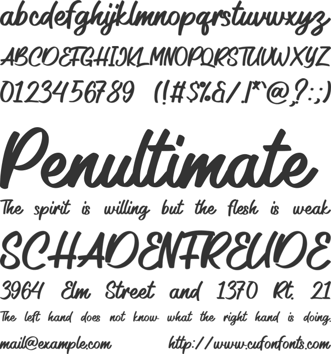 Legendday font preview