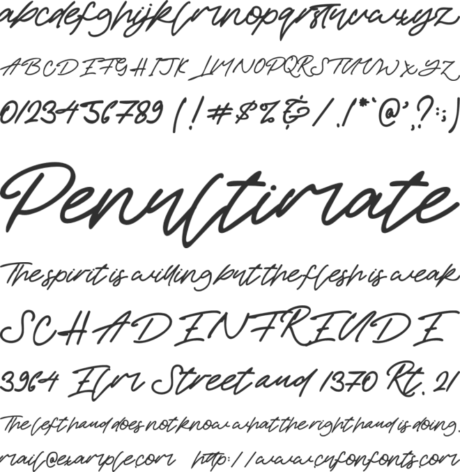 Jean Wells font preview