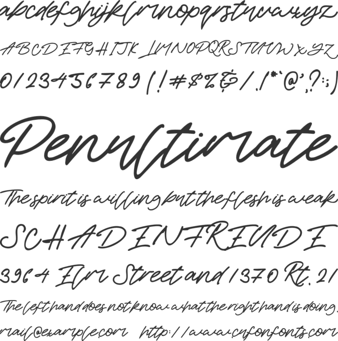 Jean Wells font preview