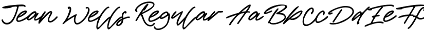 Jean Wells Regular font