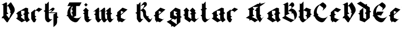 Dark Time Regular font