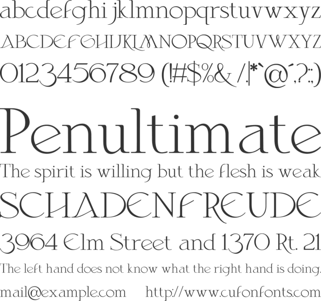 Evolitta font preview