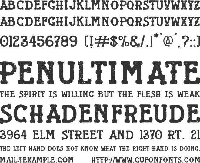 Bikers Church font preview