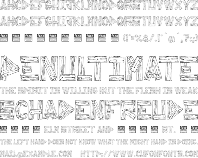 Chestnut Splinters_PersonalUseOnly font preview