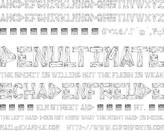 Chestnut Splinters_PersonalUseOnly font preview
