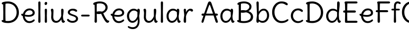 Delius-Regular font