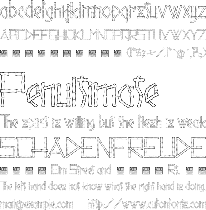 Reed Sticks_PersonalUseOnly font preview