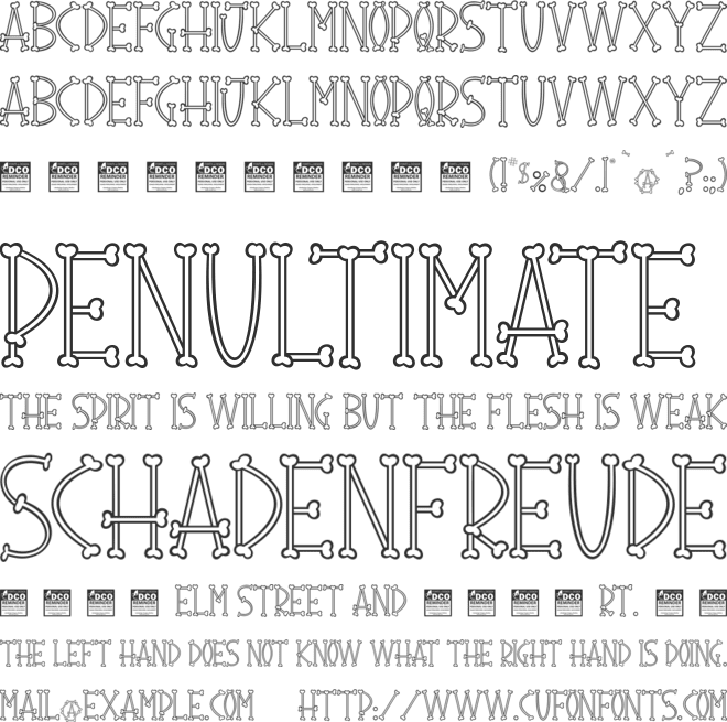 Bone Sticks_PersonalUseOnly font preview