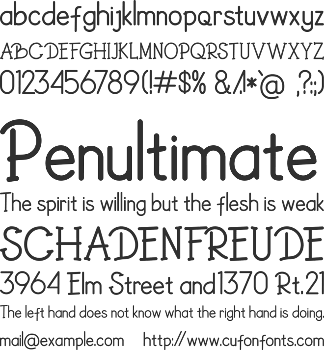 Aslam font preview