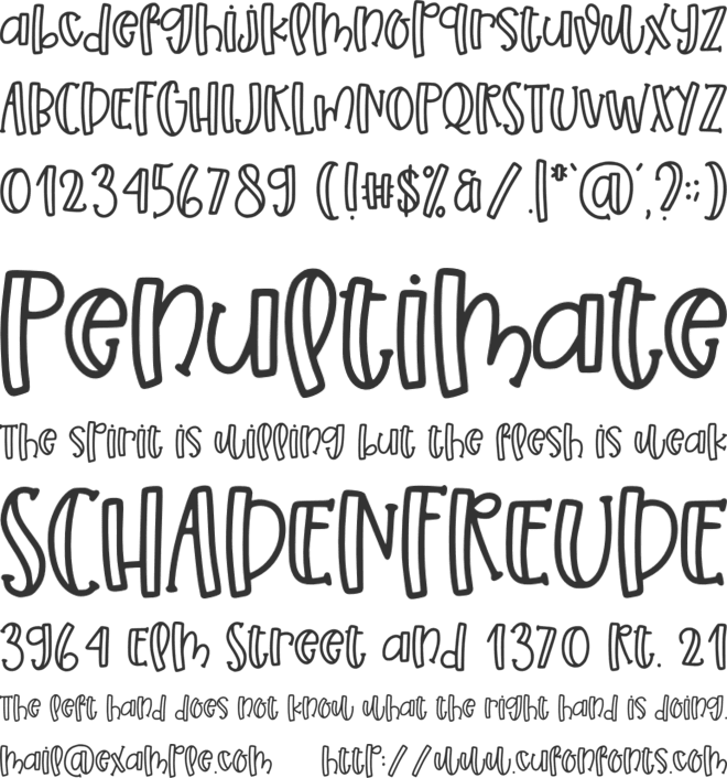 Pumpkin Syrup Line font preview