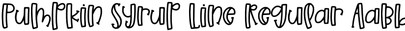 Pumpkin Syrup Line Regular font