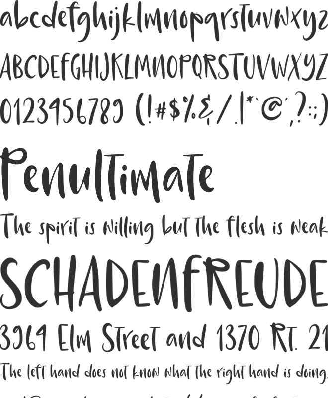 Cunthil font preview