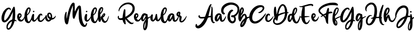 Gelico Milk Regular font