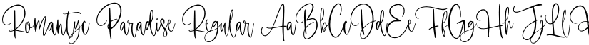 Romantyc Paradise Regular font