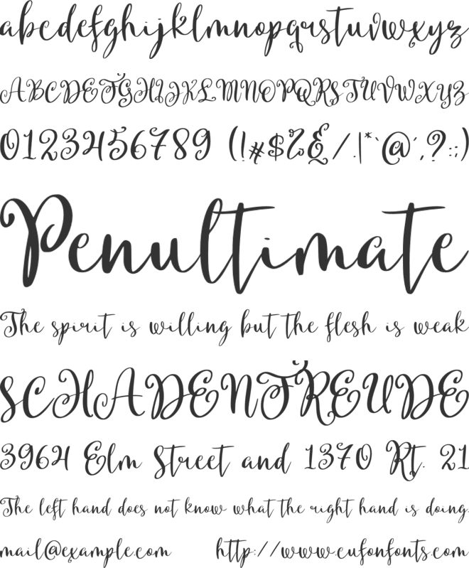 Faradiba font preview